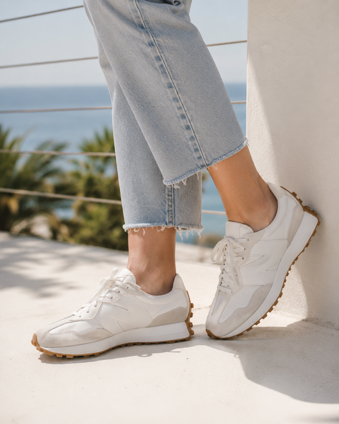 Best walking shoes for travel 2026 — lightweight knit travel shoe on European cobblestone street